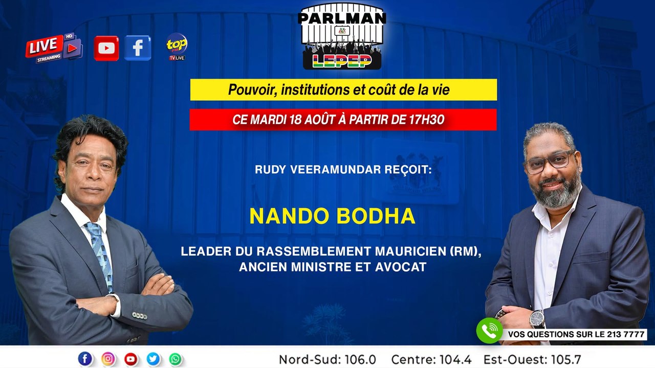 Parlman Lepep: Pouvoir, institutions et coût de la vie - Vidéo Dailymotion
