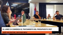 El lunes 24 comienza el tratamiento del Presupuesto 2027