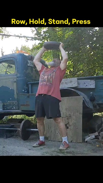 100lb Row, Hold, Stand, Press!