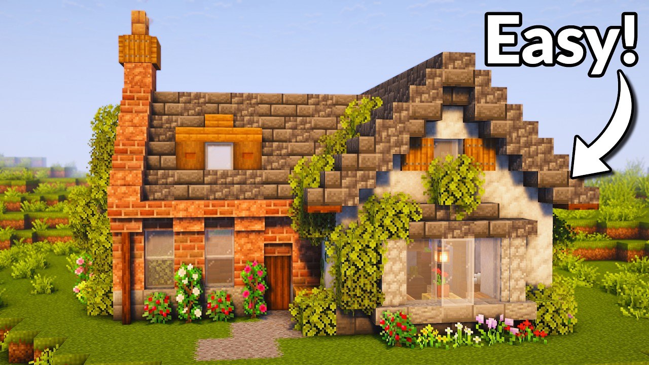 Minecraft: How to Build a Cozy Survival Cottage | Tutorial🏠