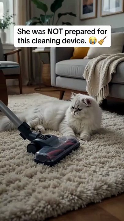 The Persian Cat Meets the Vacuum Cleaner Attachment