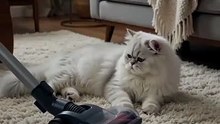 The Persian Cat Meets the Vacuum Cleaner Attachment