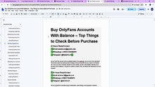Which Is Top Place to Buy, an OnlyFans Accounts With Balance: Compare Options