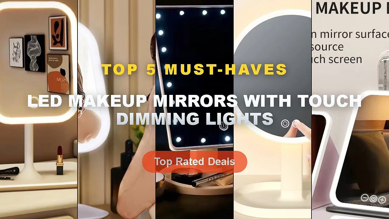 Cheap & Best LED Makeup Mirrors With Touch Dimming Lights Unboxing & Review - USB Rechargeable Vanity Mirror with Touch ...