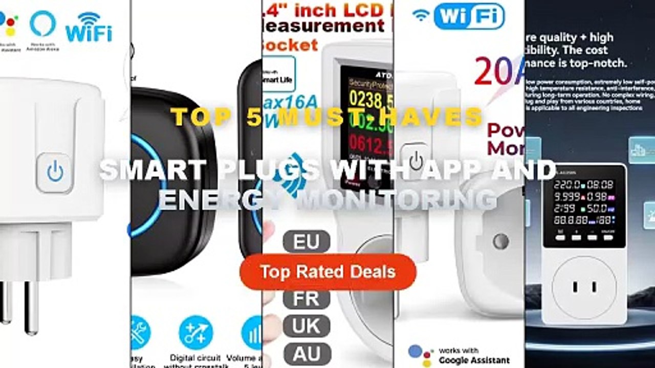 Amazing Smart Plugs With App And Energy Monitoring You Need To See - Cost Effective Smart Power Meter Socket Current Vol...