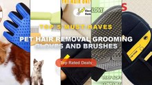 Why Everyone Is Buying Pet Hair Removal Grooming Gloves And Brushes - 2 Piece Pet Hair Removal Gloves – Double Sided Cat...