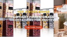 Top 5 Best Airtight Food Storage Containers For Pantry (Must Have!) - ​​Airtight Food Storage Containers Premium PP Plas...