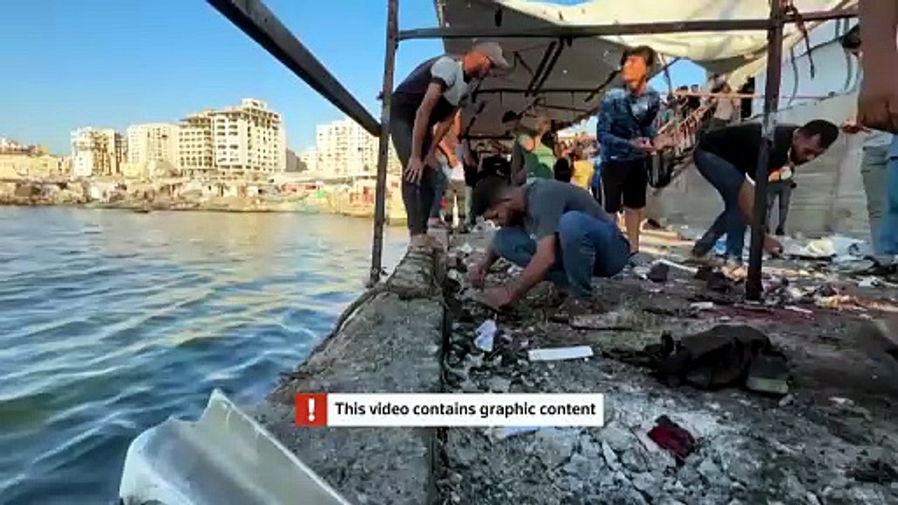 Palestinians inspect aftermath of deadly Israel...