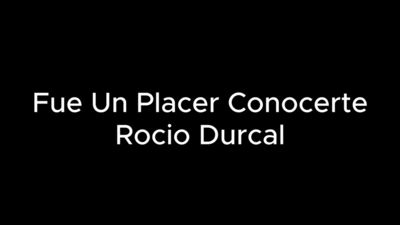 Fue Un Placer Conocerte Rocio Durcal -1 tono