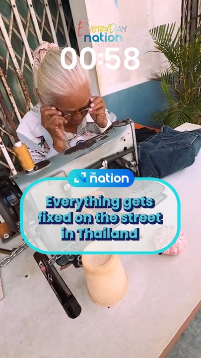 Everything gets fixed on the street in Thailand