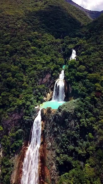 Beautiful Cascada El Chiflon Waterfalls in Chia...