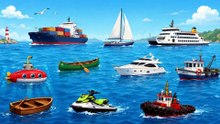 Deniz Taşıtlarını Öğreniyorum 🚢 | Gerçek Görüntü ve Sesler | Eğitici Çocuk Videosu