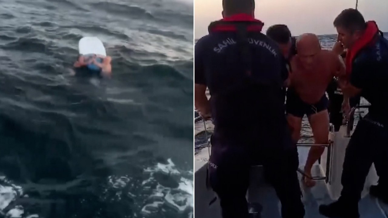 Kürek sörfü tahtasıyla denize açılan baba-kız açığa sürüklendi, 5 saat sonra kurtarıldı