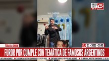 Furor por el cumpleaños con temática de "famosos argentinos"