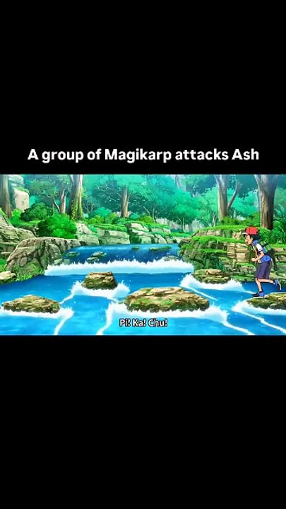 A group of Magikarp attacks Ash,..