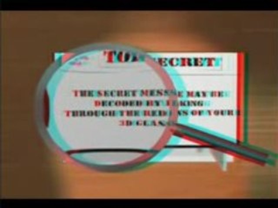 3D Glasses and Secret Message Decoder Video