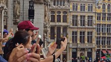 Flower Carpet from City Hall Balcony 🌸🇧🇪 | Brussels 2026