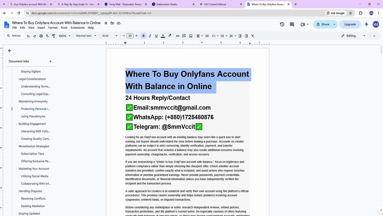 Common Risks to Consider Before You Buy, OnlyFans Account With Balance