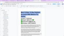 Fast Marketplace Research for Buying, OnlyFans Account With Balance