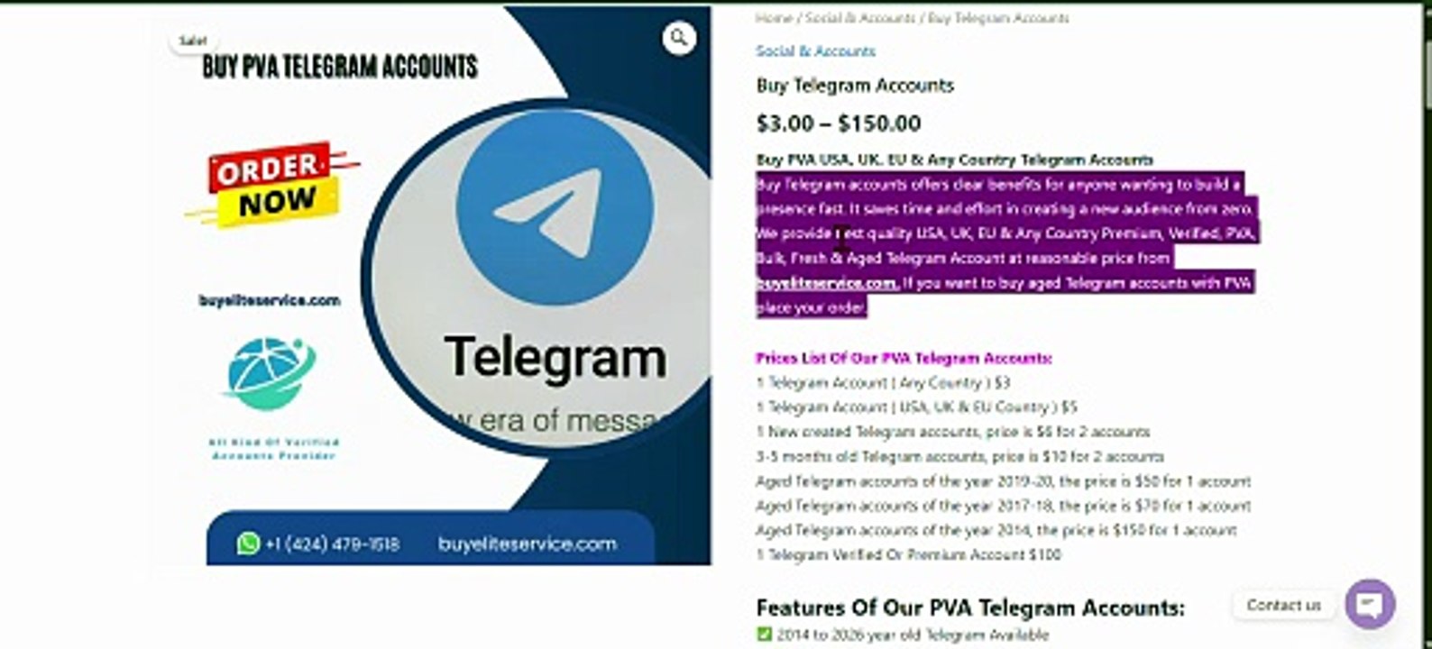 Buy Telegram Account - Verified, Aged & Ready to Use ...