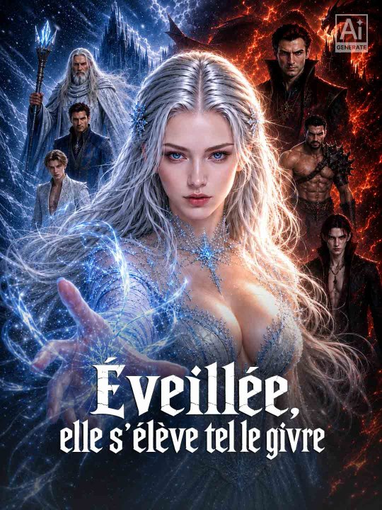 Éveillée, elle s'élève tel le givre film comple...