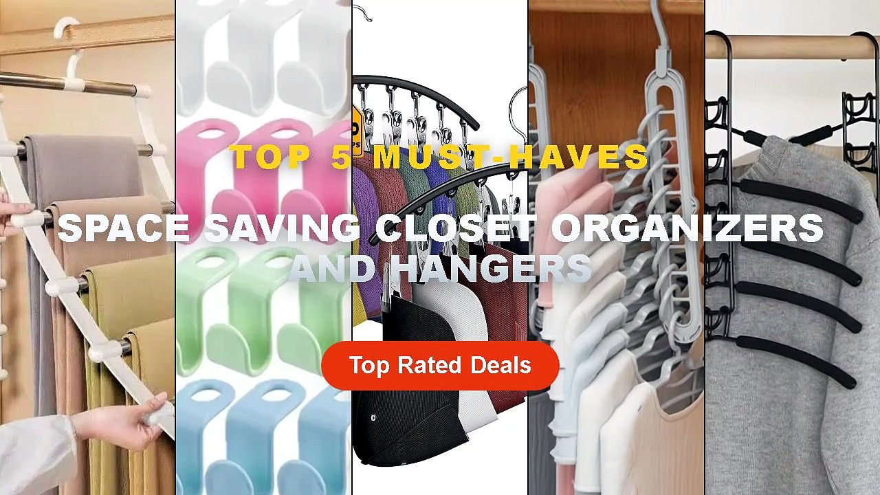 Amazing Space Saving Closet Organizers And Hangers You Need To See - 6pcs Space Saving Hangers Foldable Closet Organizer...