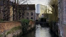 Peaceful Canal in Belgium — Urban Travel 4K