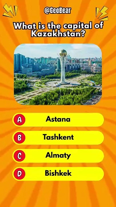 Geography Quiz 🌍 | Kazakhstan Capital & Country Surrounded by South Africa