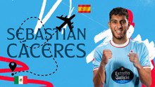 Sebastián Cáceres comienza su camino hacia España para integrarse con Celta de Vigo
