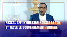 Affi N'guessan dresse le constat sévère de la situation en Côte d'Ivoire