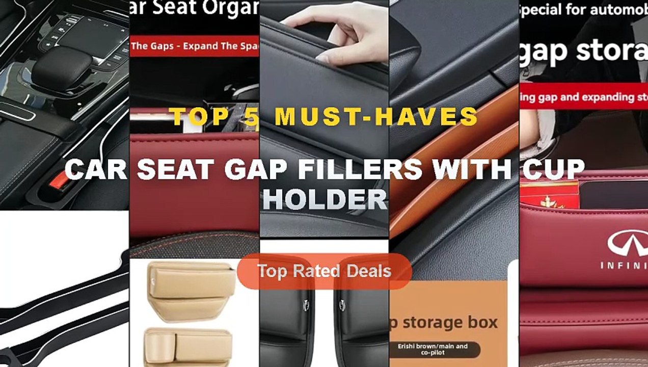 Car Seat Gap Fillers With Cup Holder: Top 5 Best Sellers - Multifunction Leather Car Seat Organizer Box Gap Filler With ...