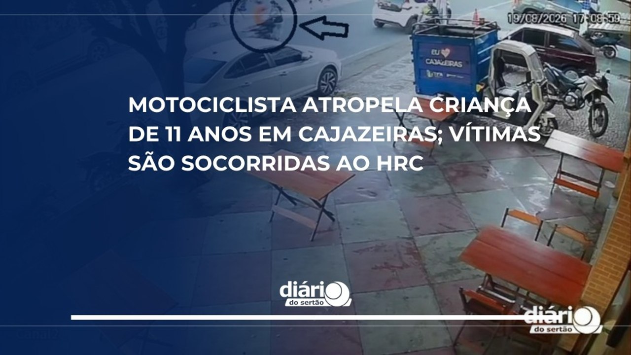 Motociclista atropela criança de 11 anos em Caj...