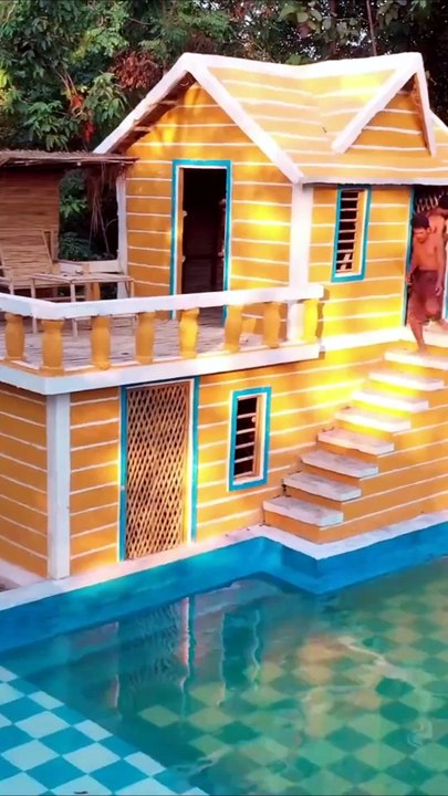120 Days Building Underground two-story House with Gym room & Swimming Pool