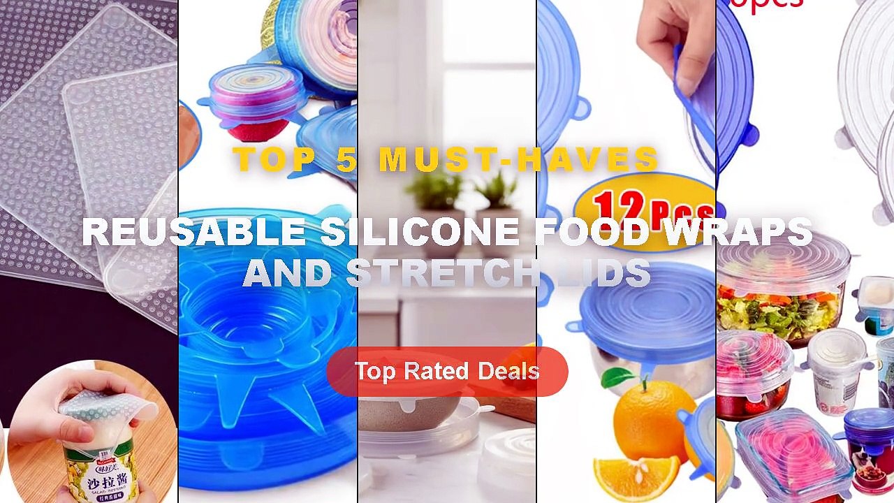 Reusable Silicone Food Wraps And Stretch Lids:...