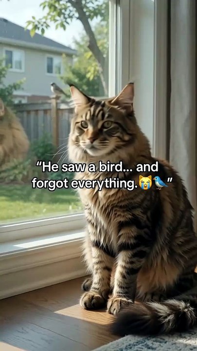 The Maine Coon Just Spotted His Morning Entertainment