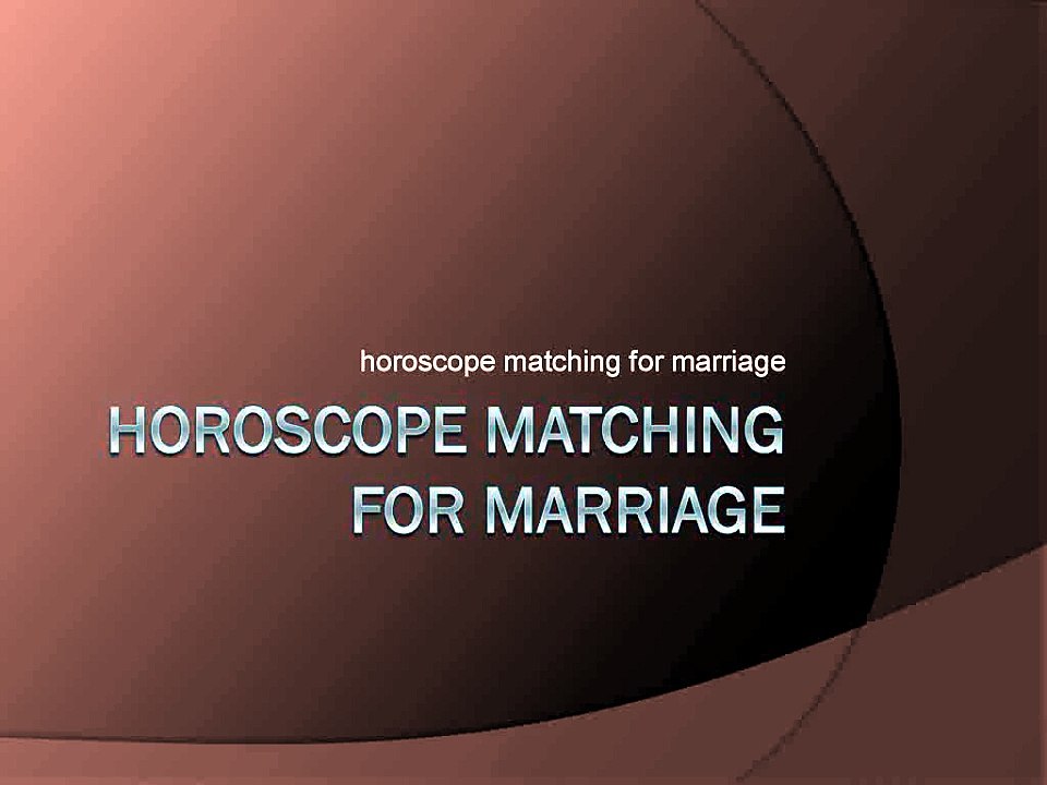 Horoscope Matching for Marriage