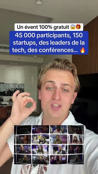 Un évent 100% gratuit où tu peux trouver 45 000 participants, 150 startups, des leaders de la tech, des conférences… 🔥