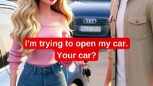 SHE TRIED TO OPEN THE WRONG CAR! 😂🚗 #shorts