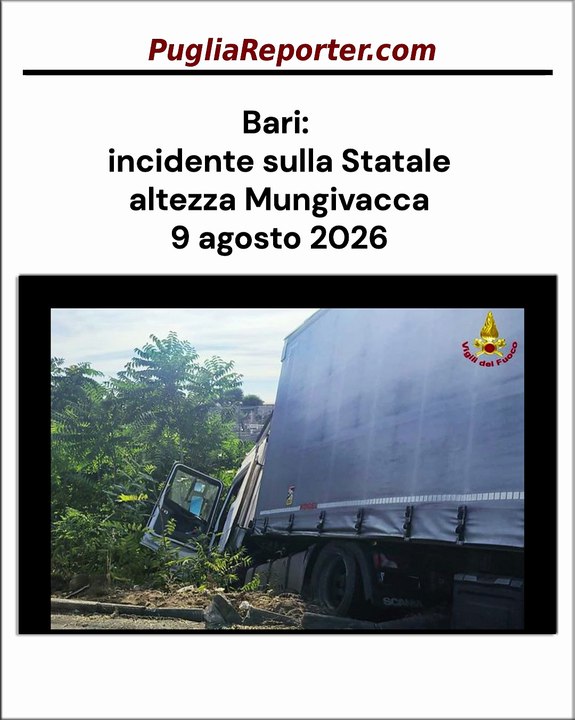 Incidente a Bari: gasolio sversato sulla Statal...