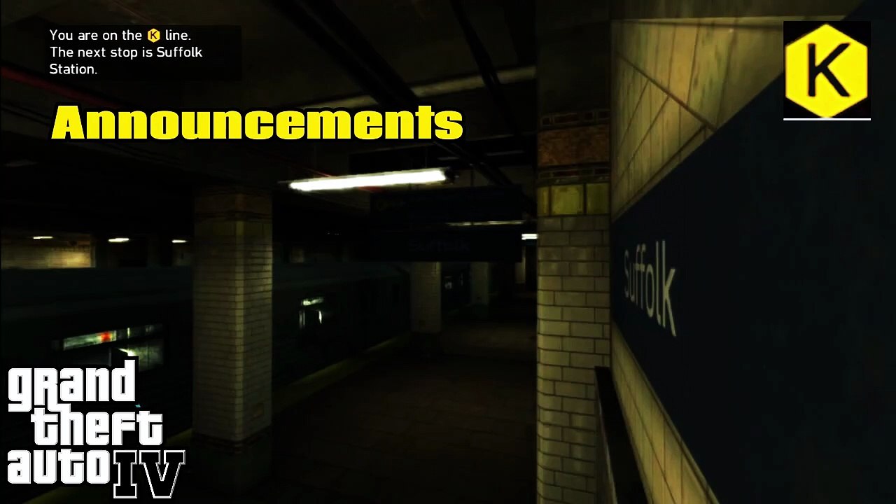 GTA IV Train Routes K + E Lines Announcements