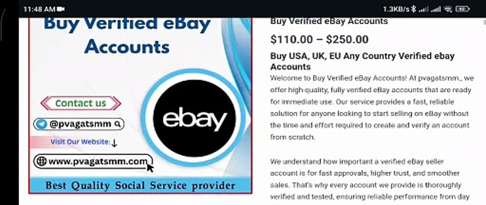 Best Source to Buy Old Verified USA EBay Accounts Today