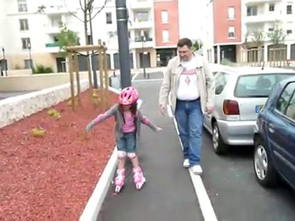Première leçon de rollers
