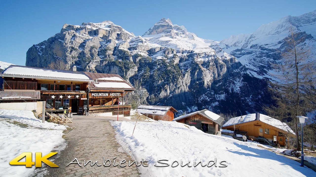 Gimmelwald Winter Switzerland 4K