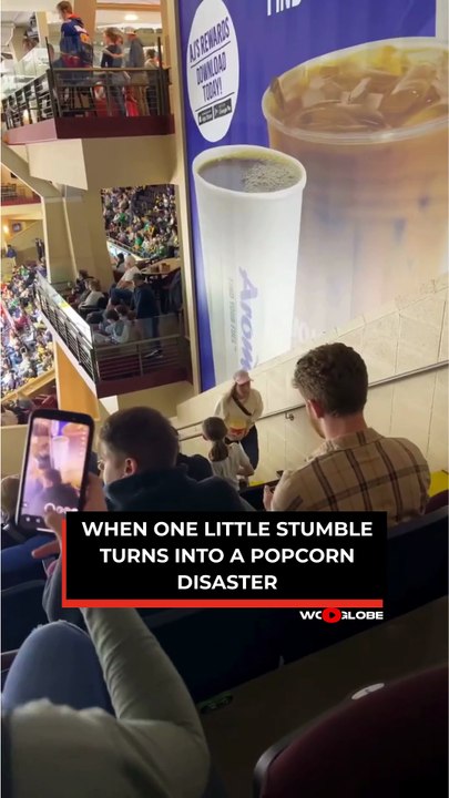 The Woman Trips on the Stairs and POPCORN Goes...
