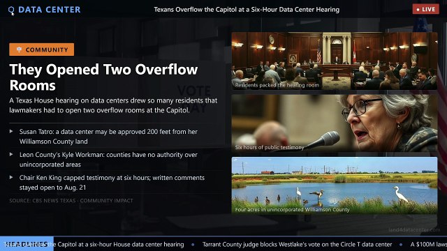 Texans Packed the Capitol Over Data Centers — They Opened Two Overflow Rooms