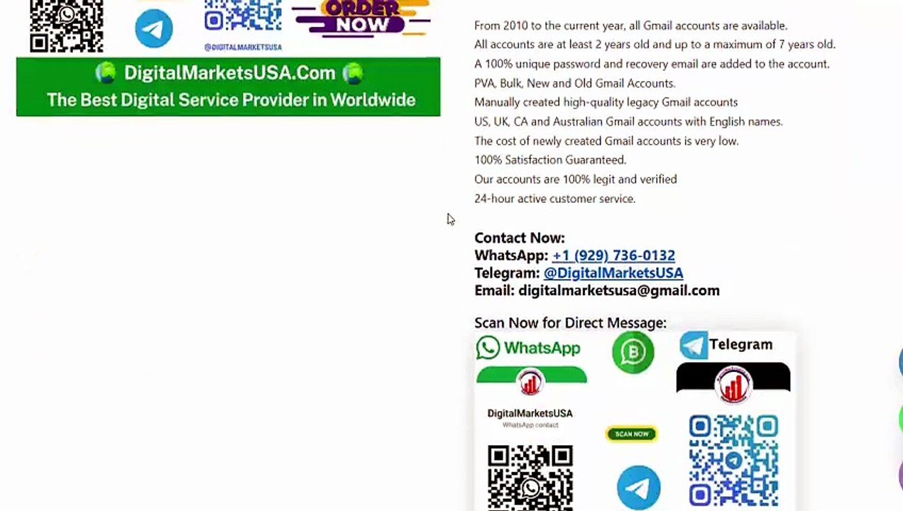 66 Platforms to Buy Aged Gmail Accounts in the USA