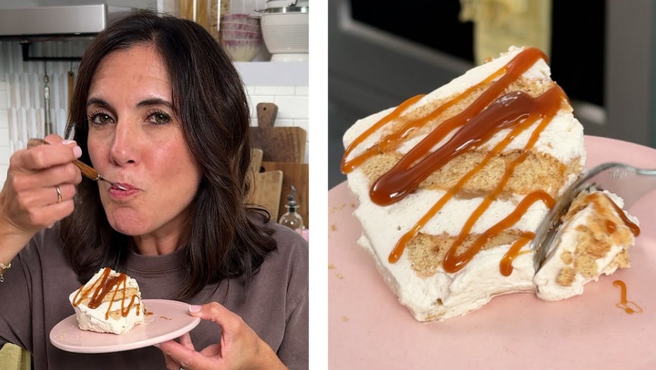 How to Make Caramel Apple Magic Fridge Cake