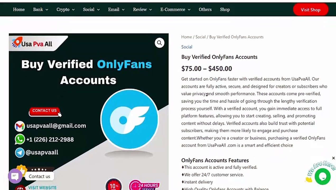 How to Buy Verified OnlyFans  Accounts With Full Verification Details