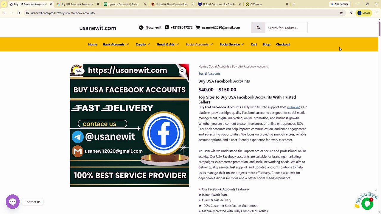 Top 200 Sites for American Buy Facebook Accounts