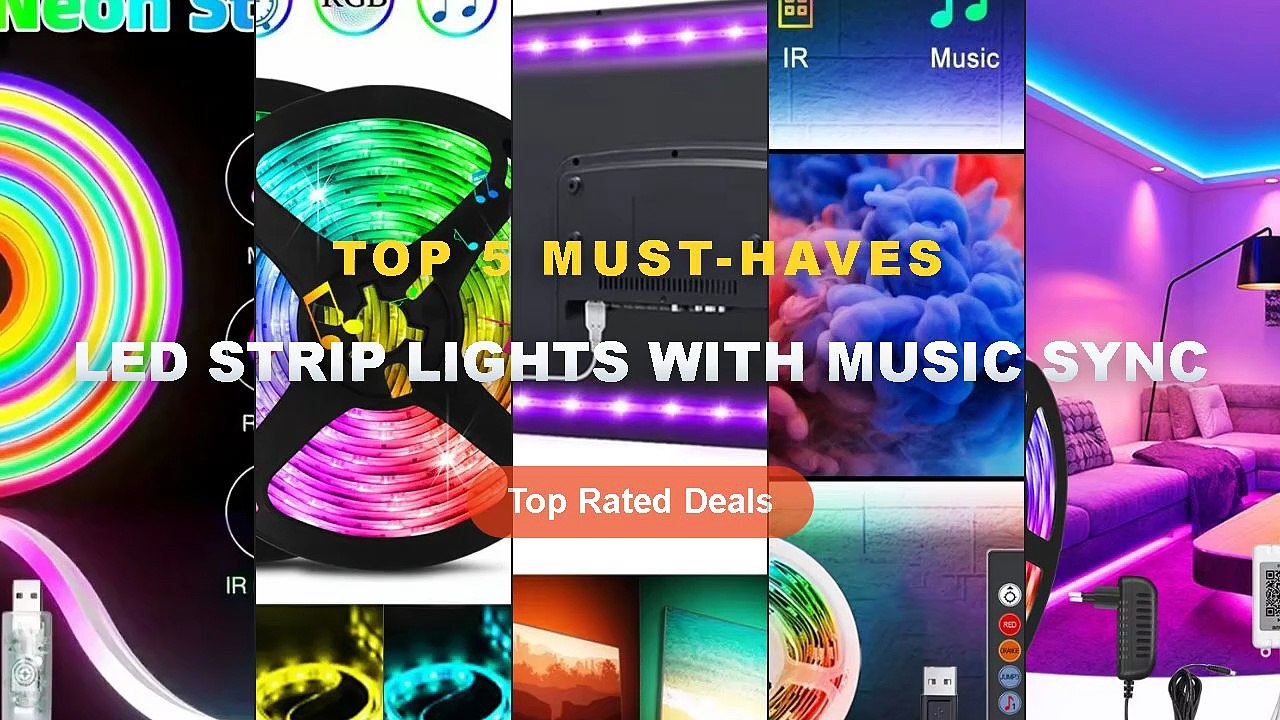 Best LED Strip Lights With Music Sync on AliExpress | Review - EU Plug LED Strip Light RGB Music Sync Color Changing Sen...